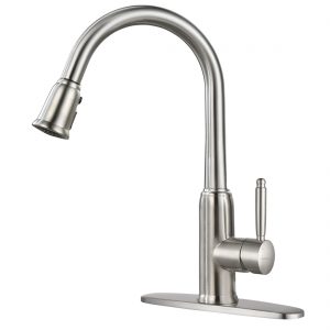 WOWOW Kitchen Faucet with Pull Down Sprayer Sink Faucet High Arc Single Handle 2310100