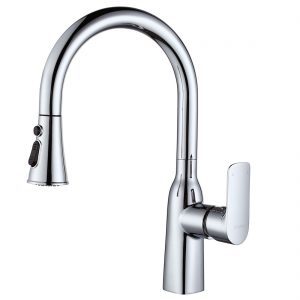 WOWOW Single Handle Kitchen Faucet with Multi-function Sprayer Sink Faucet High Arc 2310200C
