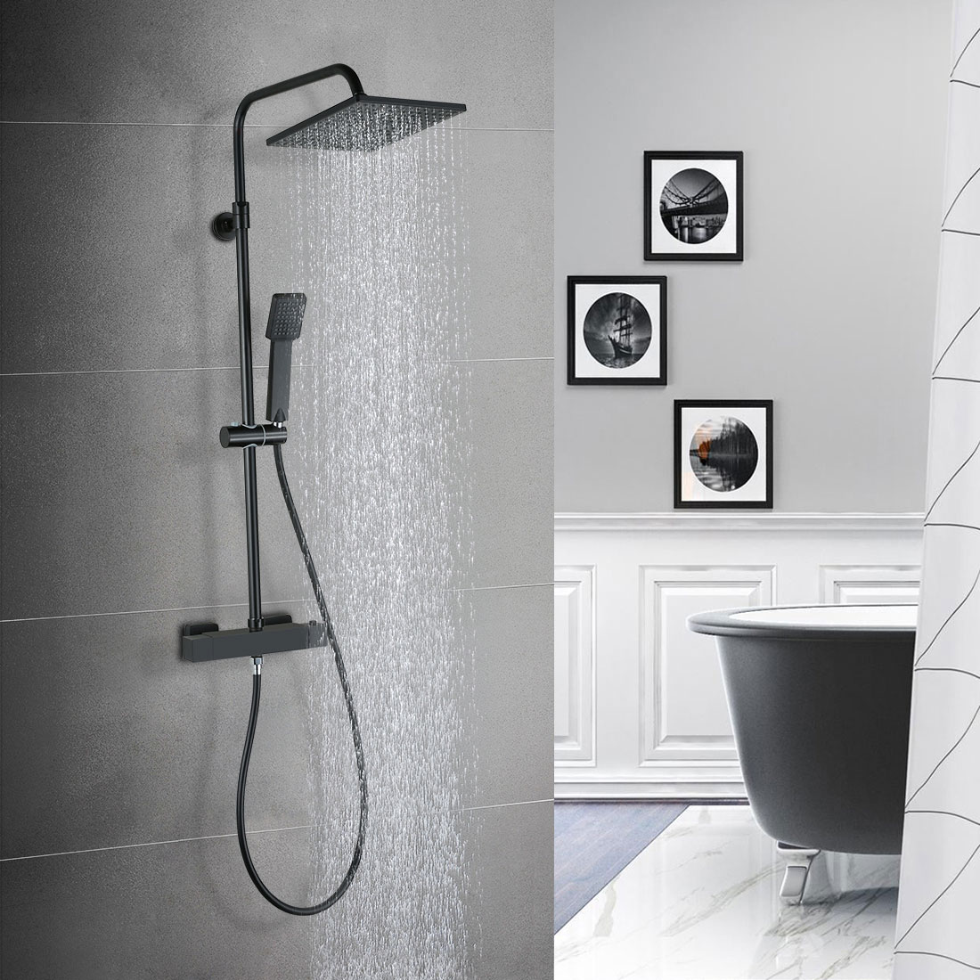 adjustable shower head bar