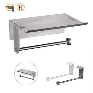 WOWOW Toilet Paper Holder for Bathroom Towel Stainless Steel Lavatory Toilet Paper Holder 4010301