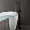 Arcora Freestanding Bathtub Faucet Black with Handheld Shower