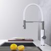Single Handle Spring Spout Kitchen Sink Faucet with Pull Down Sprayer Magnetic Docking Spray Head 2 1