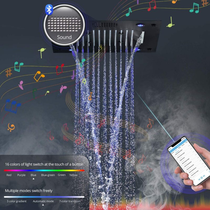 13 hm Musik Duschsystem5 Funktion RGB Musikdusche mit konstanter temperatur 1