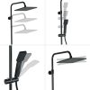 2 3090100D ARCORA Thermostatic Shower Set Black With Handheld Shower 1