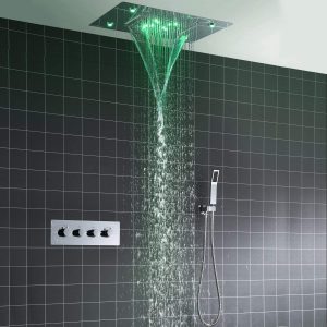 Ceiling Mounted Led Rain Shower Multifunctional Shower With Aconstant Temperature