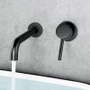 48 Matte Black Wall Mounted Basin Mixer 2