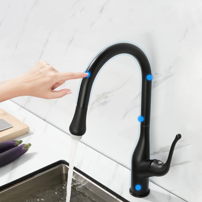 ARCORA Touchless Kitchen Faucets Black Single Handle With Pull Down Sprayer 1 1