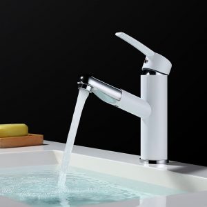 Wash Basin Faucet White And Chrome