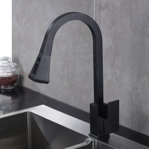 360 Rotate Kitchen Faucet Granite All Black