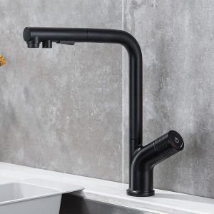 Kitchen Faucet Black With Pull Down Sprayer