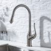 Pull Down Kitchen Faucet with Sprayer Stainless Steel Brushed Nickel 6