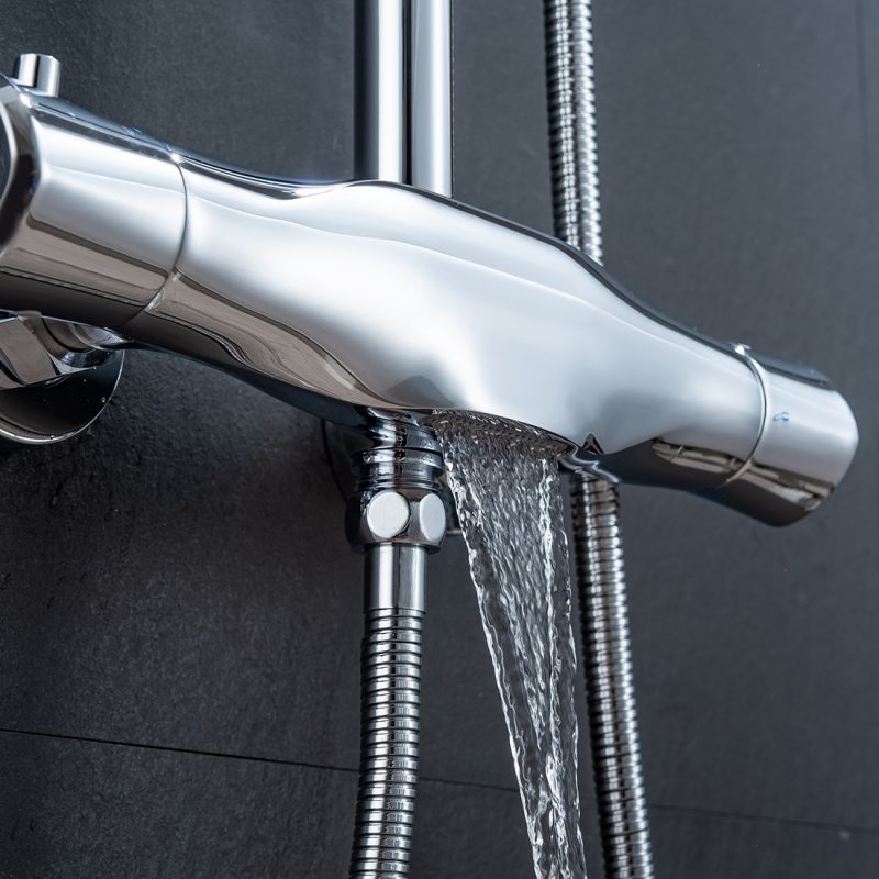 Thermostatic Shower Systems with Rain Shower and Adjustable Handheld Shower 2