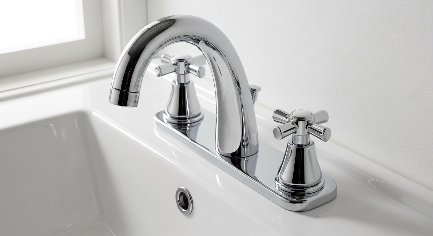 centerset bathroom faucet chrome