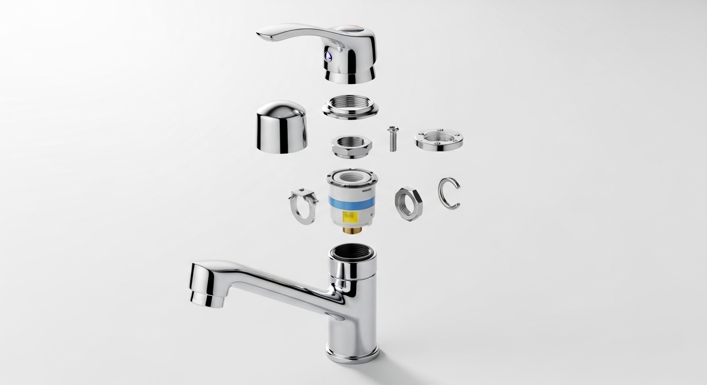 how to install kitchen faucet cartridge