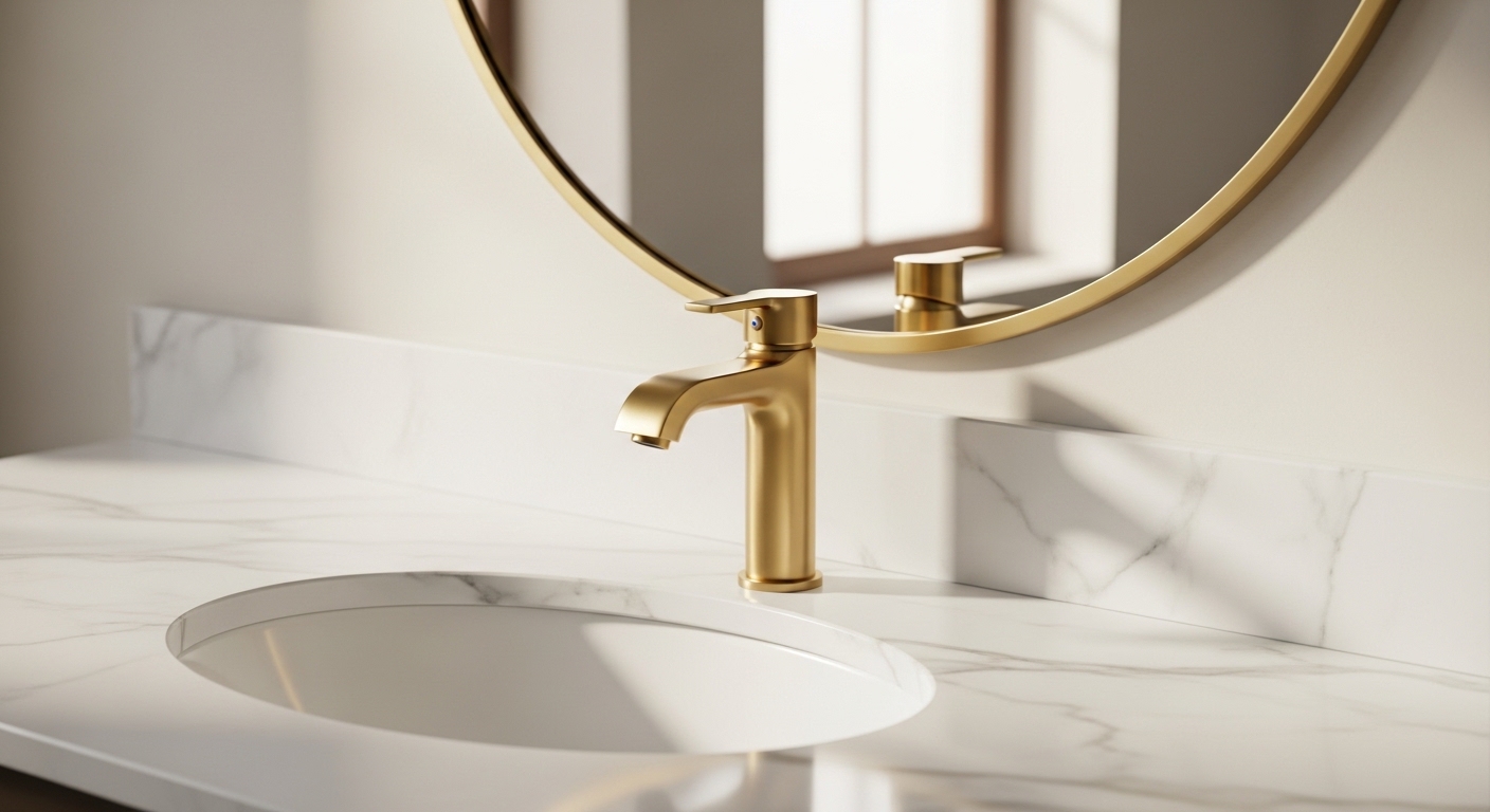 moen brushed gold lav faucet