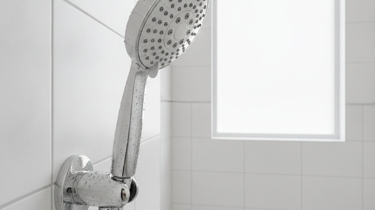 handheld shower head in chrome